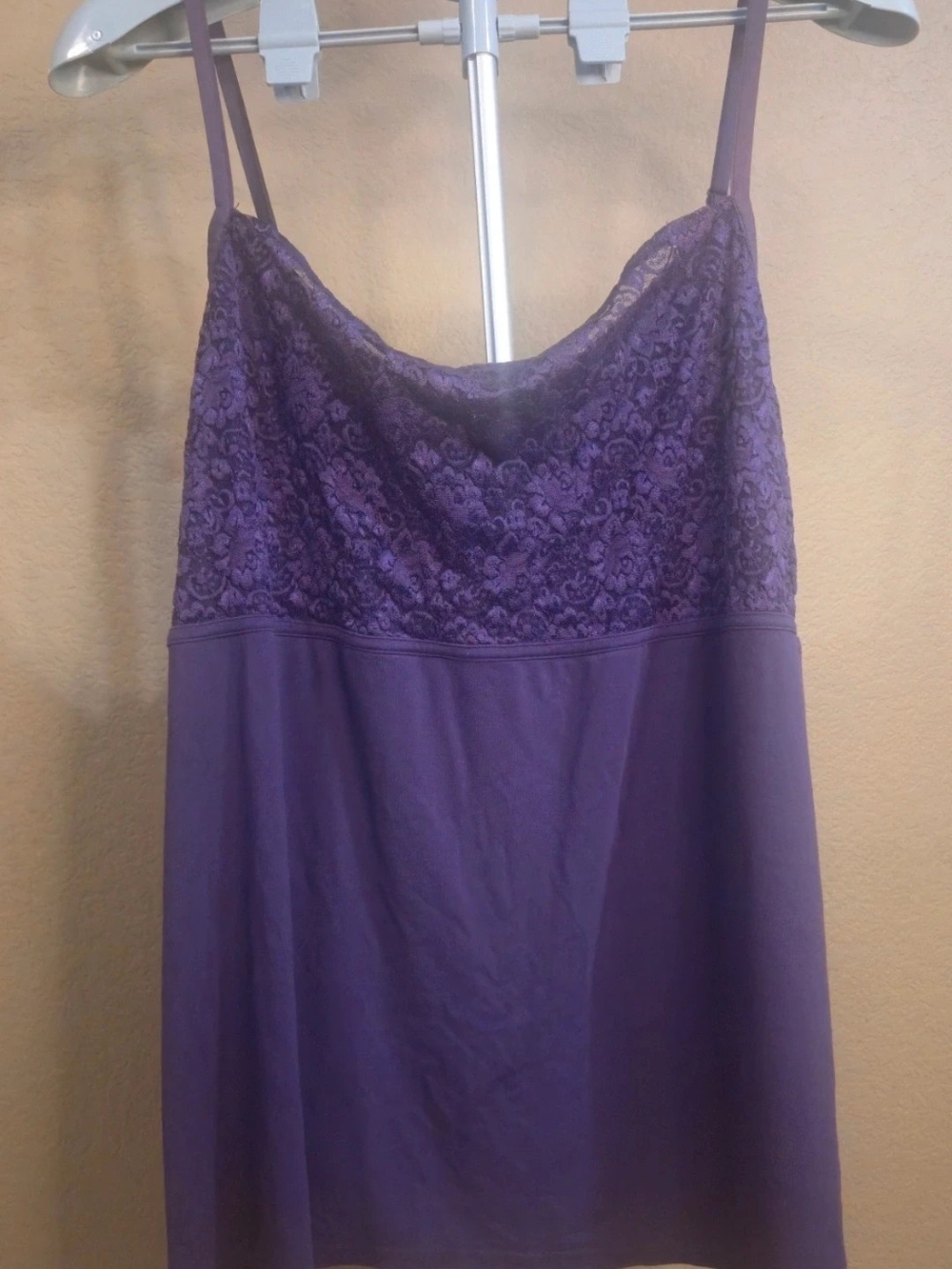 Lane Bryant Purple Lace-Trim Chemise